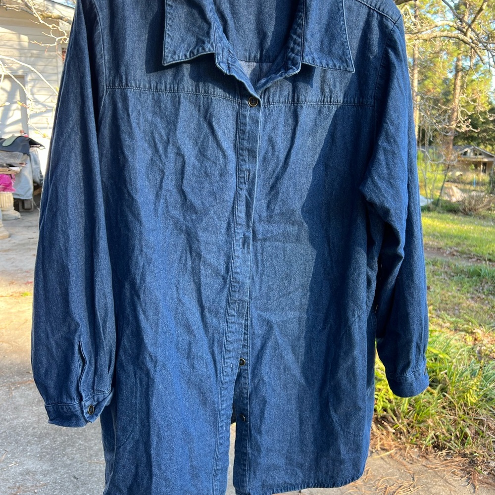 Joan Rivers Blue Denim Shirt